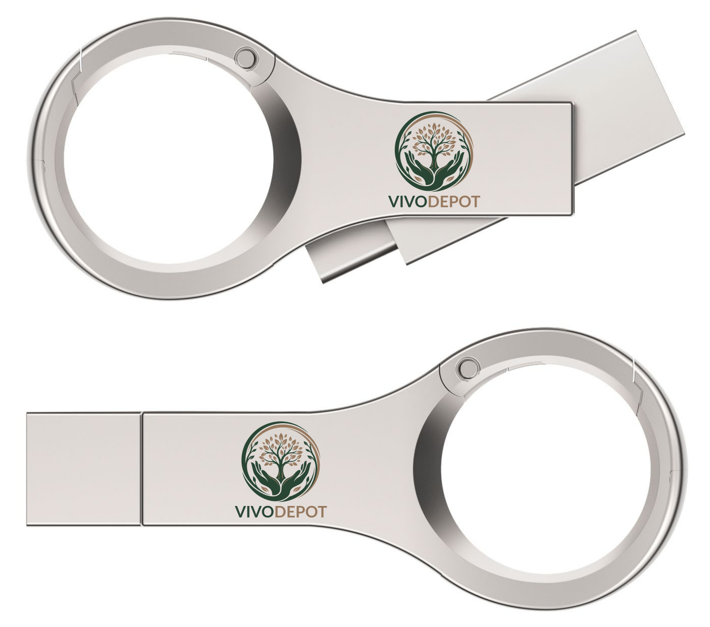 Vivodepot USB-Stick – Active Pearl Silver mit Vivodepot-Logo